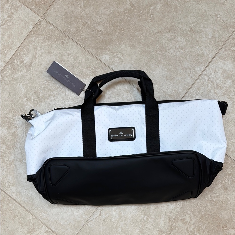 Adidas by Stella McCartney Sporty Black and White Duffel Bag